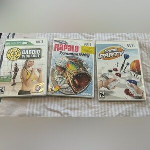 3 Nintendo Wii Console Individual Video Games NWOT